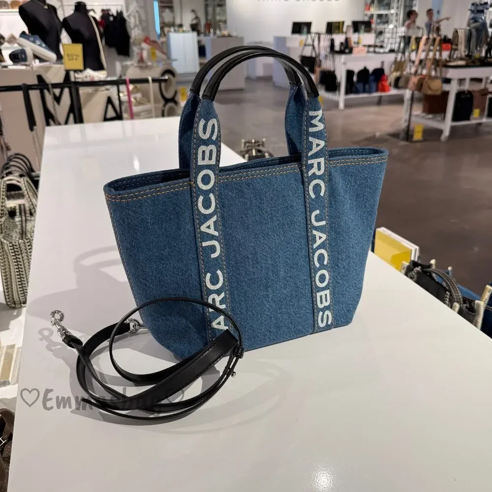 MARC JACOBS Small Canvas Tote 4F5HTT015H02 Denim - Picture 7 of 8